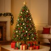 LUCKLIFE Christmas Tree 6.5ft Artificial Hinged Unlit Spruce with Lifelike