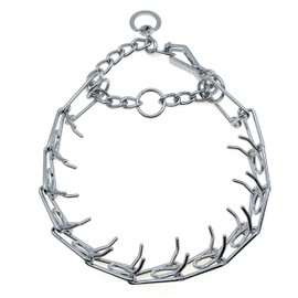 ChampWei Silver Prong Pinch Dog Collar， No Pull Dog Collar Adjustable Quick Release Dog Training Collar with Quick Release Buckle for Small Medium Large Dogs(XL)