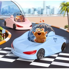 Silent Fitness Wheel Toy Vehicle for Small Pets, Hamster Running Ball Funny Transparent Ball, Hamster Car with Detachable Transparent Ball