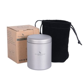iBasingo 120ml Titanium Tea Caddy Spice Bottle Salt & Pepper Seasoning Jar Condiment Pot Ultralight Portable Small Round Kitchen Tea Coffee Spices Beans Sugar Food Canister Mini Tin Ti3209D