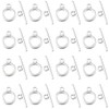SUNNYCLUE 1 Box 100 Sets Toggle Clasps Silver Clasp Toggle