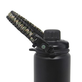 One MissionX Paracord Handle Compatible with Yeti Rambler 36oz 26oz 18oz 12oz 46oz Water Bottles, Durable Carrier Strap - Holder(Forest Camo/Comp+Starter)