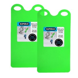 Superio Snow Slider Mat, Flexible Snow Sled Flying Carpet, Roll up Sleds for Kids 36" Lightweight Plastic Snowboard Sled (Green)