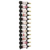 vidaXL 12-Bottle Wall Mounted Wine Rack - Durable Powder-Coated Iron,