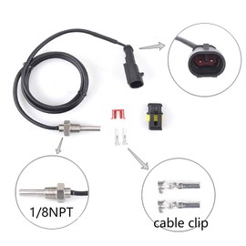 ZHSYMX 1/8" NPT Universal Oil Water/Coolant Temperature Electrical Sender Transmitter Sending Unit Temp Sensor Dual Wire Sensor