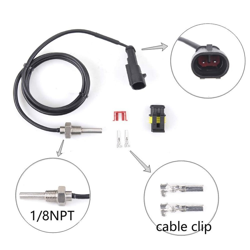 ZHSYMX 1/8" NPT Universal Oil Water/Coolant Temperature Electrical Sender Transmitter