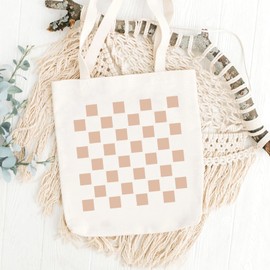 9Pcs Checks Diamond Stencils, Harlequin Checkerboard Stencils Assorted Sizes Square Diamond Shape Templates Reusable Diamond Checks Stencil for Painting on Wood Furniture Pillows Wall DIY Craft