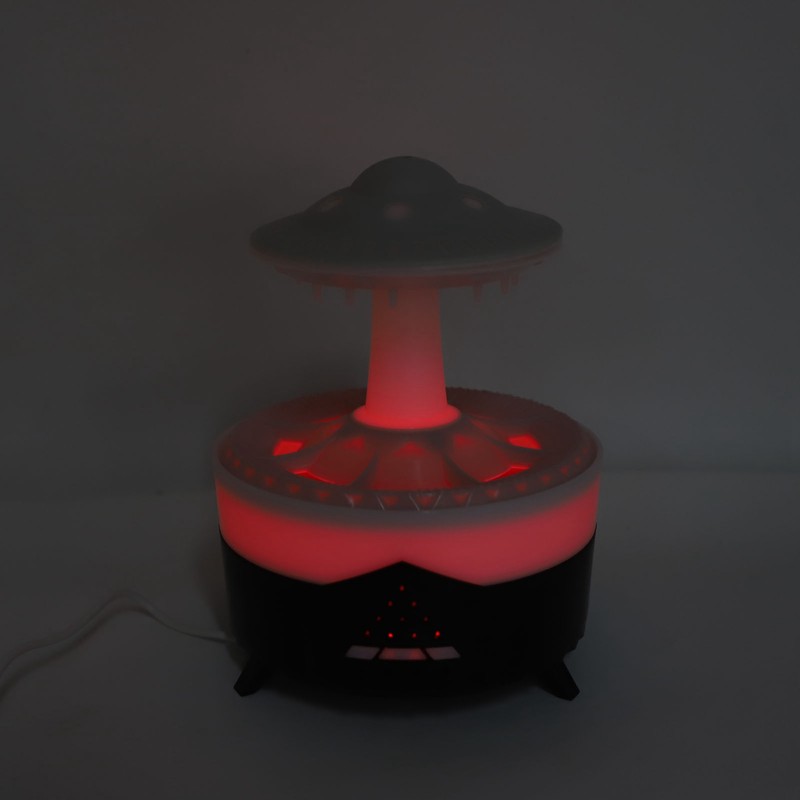 Water Drip Aromatherapy Diffuser 7 Color Light Mushroom Rain Humidifier