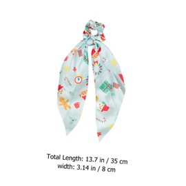 minkissy 12Pcs Christmas Scarf Hair Ties Ponytail Holders for Women Elastic Stylish Hair Accessories for Holiday Parties and Present Giving