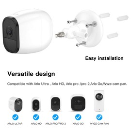 Flexible Wall Mount for eufyCam 2C, Universal Mount for eufyCam 2C Pro/3/3C/E, Wall Mount Camera Holder for Arlo Camera and Other Security Cameras with 6.35 mm (1/4 Inch) Screw, Pack of 1