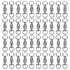 40 x Durable Stainless Steel Fishing Swivel Snap Connectors Lure