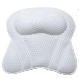 Bath Pillows for Tub, Luxury Bath Tub Pillow for Support Neck/Back/Shoulder, 6 Non-Slip Suction Cups & Hook & Soft 4D Air Mesh Fabric - Fits All Bathtubs Shapes