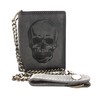 Jockey Club Biker Wallet with Chain, Natural Hunter Skin Leather