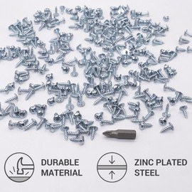 (Pack of 750 pcs) Zinc Plated Steel 3.0 x 10 mm Wood Screws, Metal Screws, Modified Truss Head, Self Tapping (750, 3.0 x 10 mm)