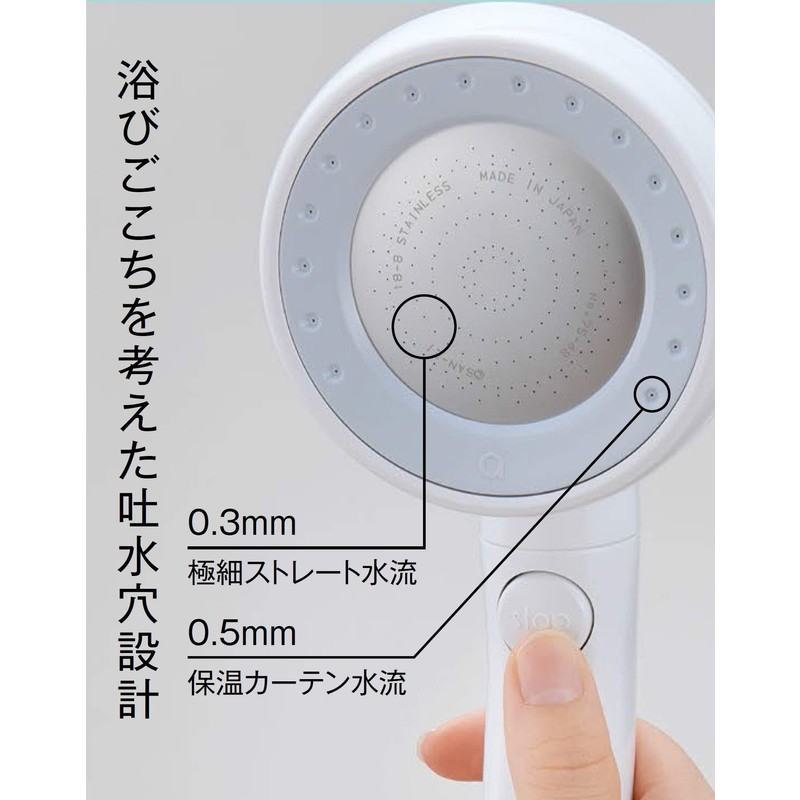 SANEI Rainy Move Blue Ring (Water Savings Approximately 45%, Angle