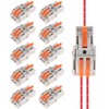 DIANN 10pcs Lever Wire Connectors 1 in 2 Out Circuit