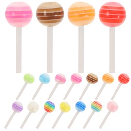 SEWACC 50pcs Lollipop Nail Charms Nail Art Accessories for Manicure Cute Decor for Women and Girls for Parties and Special Occasions