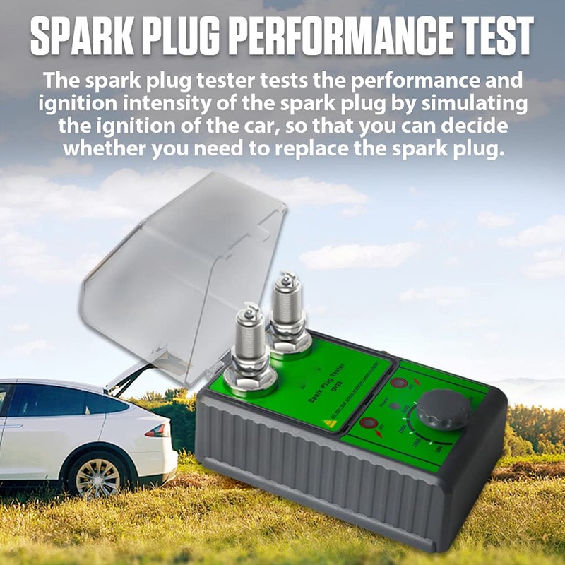 Double Hole Spark Plug Tester Adjustable Frequency Engine Ignition Analyzer