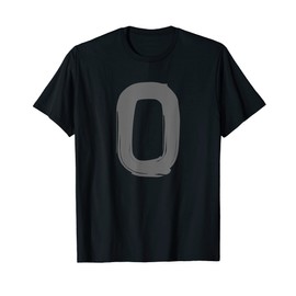 Creative Bold Dark Grey Letter O - Alphabet - Marker Design T-Shirt