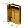 C.R. LAURENCE GEN037BR CRL Brass Geneva 037 Series Wall Mount