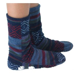 Polar Feet Super Stretchy Non-Constricting Extra-Wide Fleece Socks Nonslip for Men and Women Nordic XL (M12-13)