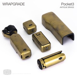 WRAPGRADE Skin Stickers Compatible with DJI Osmo Pocket 3 Decal (ANTIQUE BRASS)