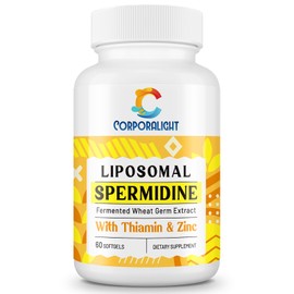 30mg Spermidine Supplement, Liposomal Spermidine, High Absorption, More Potent Than Spermidine 3HCL, Fermented Wheat Germ Extract, Spermidine for Women & Men, Cellular Renewal, Longevity, 60 Softgels
