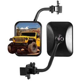 SUNPIE Side Mirror Compatible with Jeep Wrangler JL/JLU 2018-2025 and Jeep Gladiator (JT) 2019-2025, Wide View Doors off Mirrors for JL Install w/Tube Door, NOT for JL 4XE