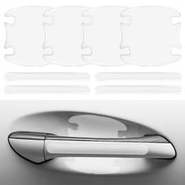 RGOAANC 8PCS Car Door Handle Protector, Automotive Door Entry Guard, Transparent Paint Scratch Protection Protective Film, Universal Car Accessories Anti-Scratch Guard Stickers Fit for Most Cars