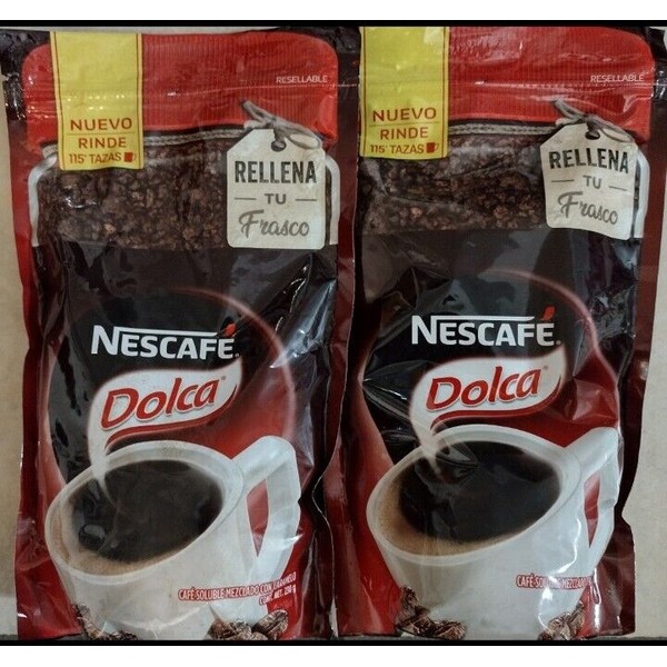 2X NESCAFE DOLCA CAFE INSTANT COFFEE - 2 de 230g c/u - ENVIO PRIORIDAD 
