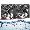 Yeuzbur IP67 Waterproof Fan 80×25mm 12v Fan DC 2-Pin 2-Pack
