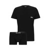 BOSS Mens Tee + Trunk Set Black L
