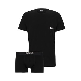 BOSS Mens Tee + Trunk Set Black L