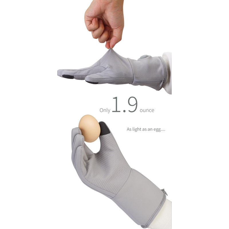 CUEHEAT Heated Glove Liners, Flexible Ultrathin, Touchscreen Compatible, 7.4V 3000mAh