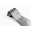 Mens Silver 10cm Plain Neck Tie