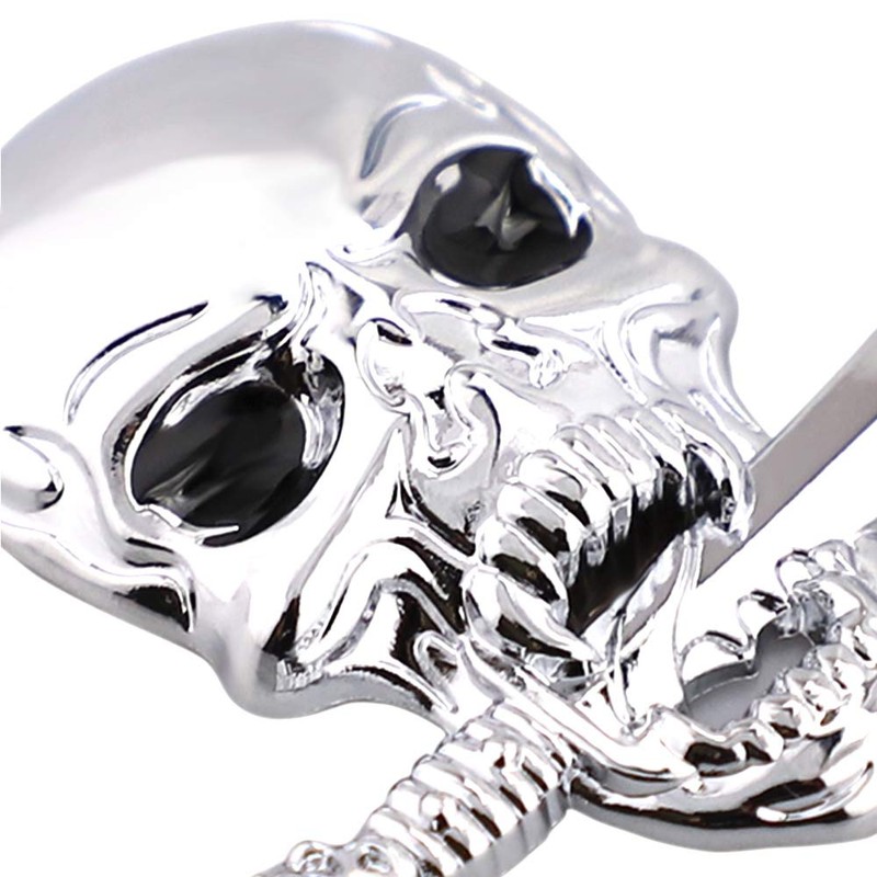 Pack of 2 Skull Emblem Logo Stickers for All Vehicles