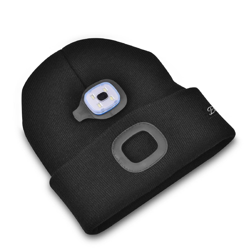 Etsfmoa LED Light USB Rechargeable Headlight for LED Knit Beanie,Easy