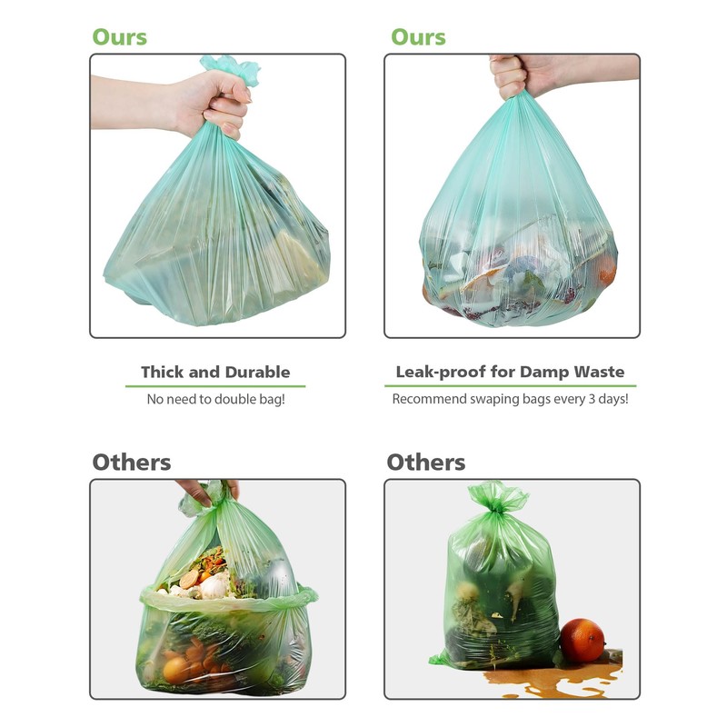 Compost Bags 3 Gallon 125 Packs,AYOTEE Compostable Trash Bags 3