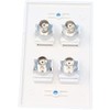 RiteAV 4 Port BNC Female/Female HD-SDI Jack Wall Plate -