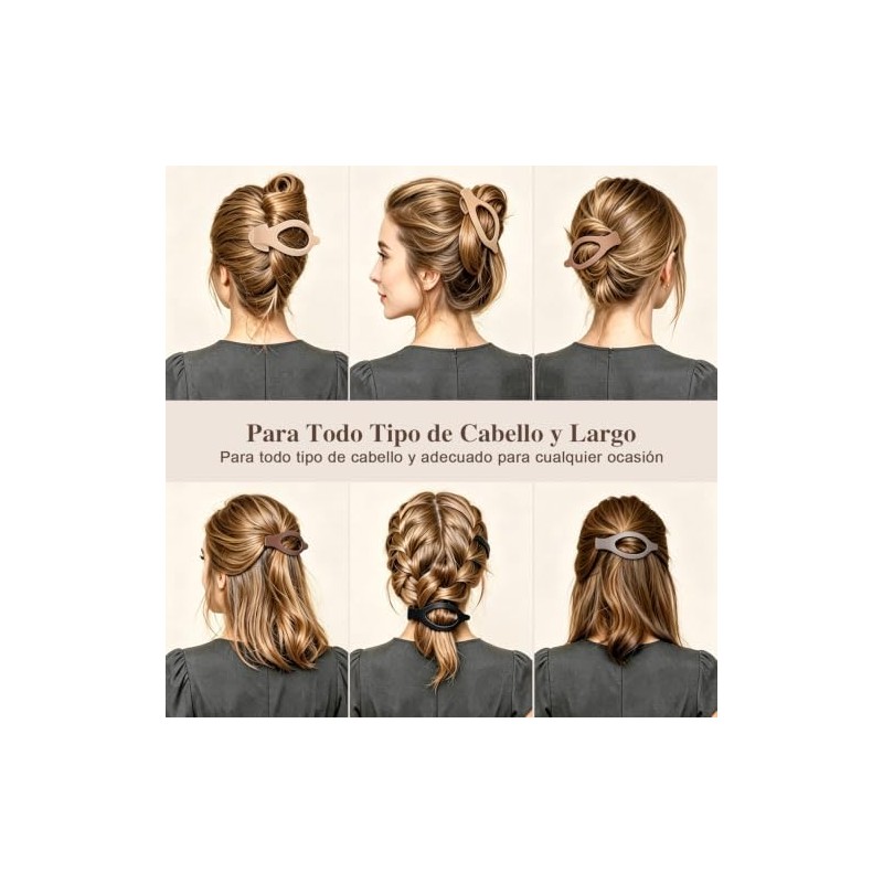 6 Piezas de Broches para el Cabello de Mujer, Pasadores