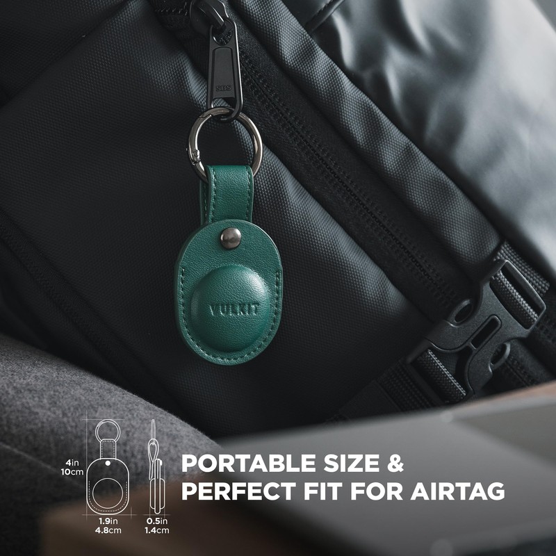 VULKIT AirTag Holder Keychain Full Coverage Protective Case Compatible with