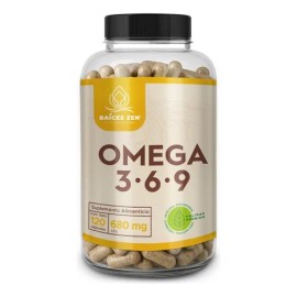 Omega 3-6-9 Raíces Zen Premium 120 Cápsulas Sin Sabor Apoya Al Corazón, La Función Cerebral Y Las Articulaciones Con Ácidos Grasos Esenciales De Fuentes Naturales, Sin Azúcar, Sin Saborizantes Y Con I