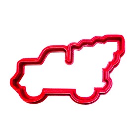 CLASSIC PICKUP TRUCK WITH EVERGREEN IN BED OUTLINE CHRISTMAS HOLIDAY TREE SPECIAL OCCASION COOKIE CUTTER BAKING TOOL 3D PRINTED MADE IN USA PR2033