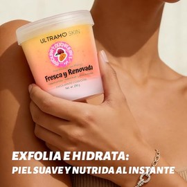Exfoliante, exfoliante corporal, humectante para cuerpo, rostro, manos y pies, nutre la piel, limpia profundamente, reduce imperfecciones, deja la piel suave y sedosa, libre de sulfatos. (WG015, Frambuesa y Mango)