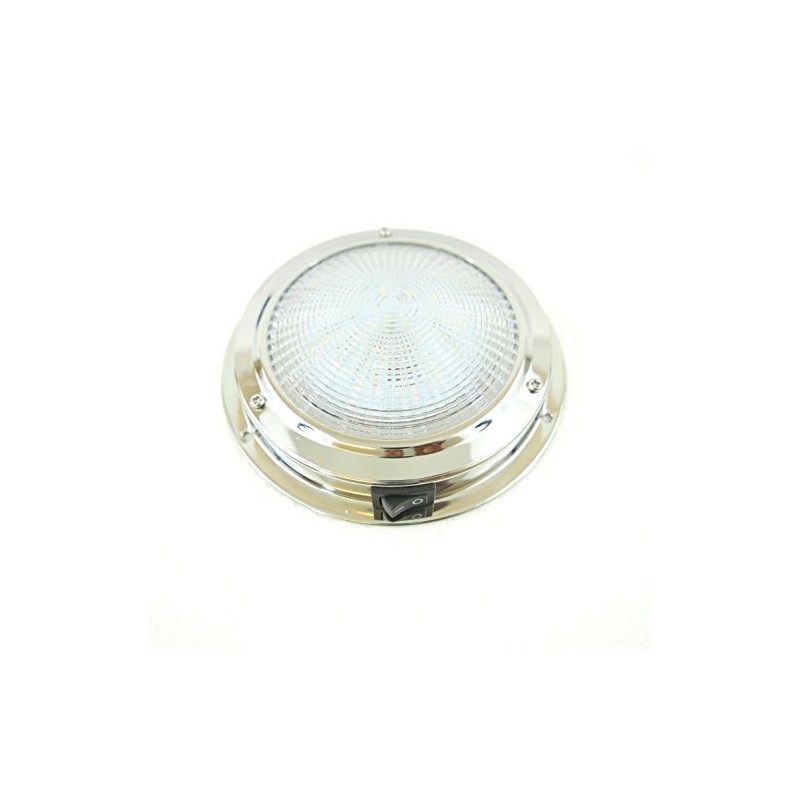 MiDMarine LED Boat Dome Light Stainless Steel with integral switch,
