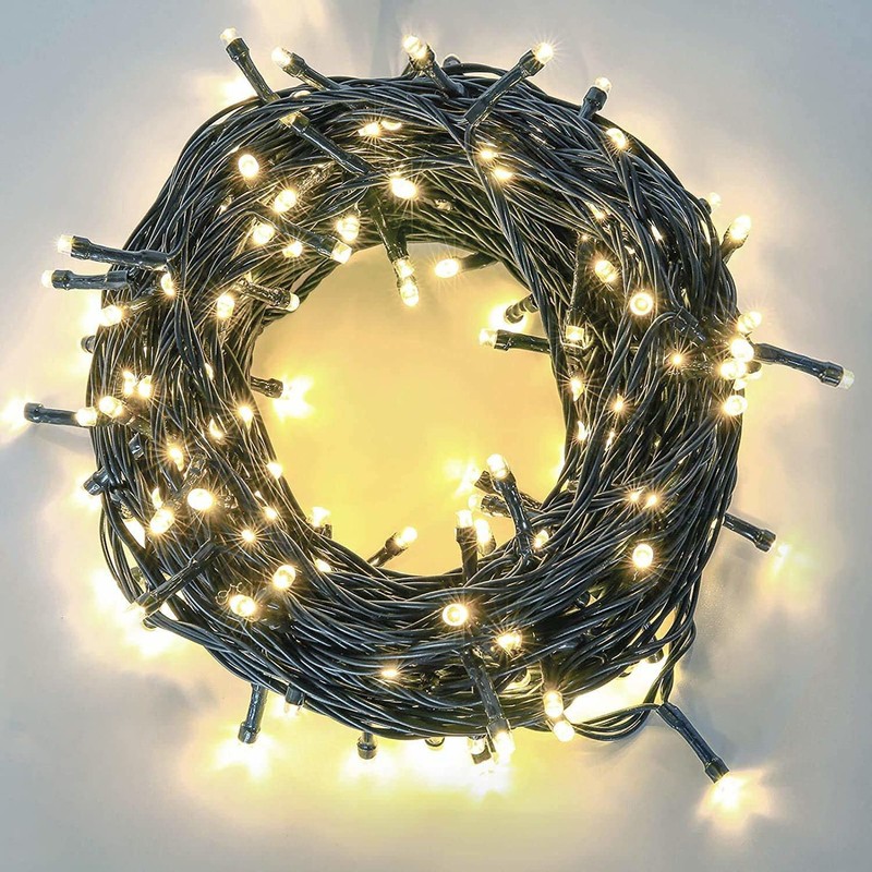 SHATCHI 100 LEDs Fairy String Lights Warm White Indoor/Outdoor Christmas