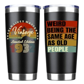 JOUWUI 93th Birthday Gifts For Men, 93 Year Old Birthday Gifts for Men, 93th Birthday Decorations for Dad, Boyfriend, Brother, Husband, Dad, Birthday Gift Ideas for Him, 1932 Vintage Tumbler 20 OZ