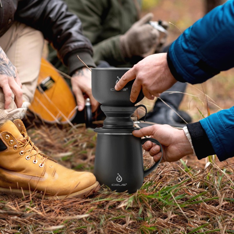 Ideus Brew Pour Over Dripper, Portable Stainless Steel Reusable Filter