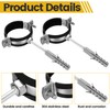 12 Pipe Clamps 50 mm & 12 Hanger Bolts &