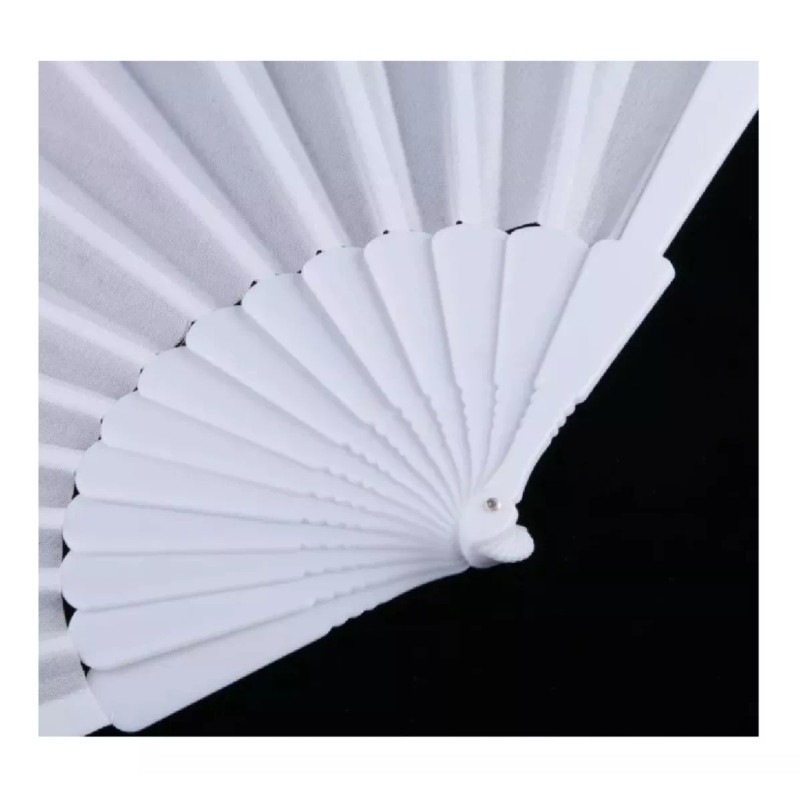 KFMX Abanico Tela Y Plastico Fiestas Boda Bautizo 12 Pzs